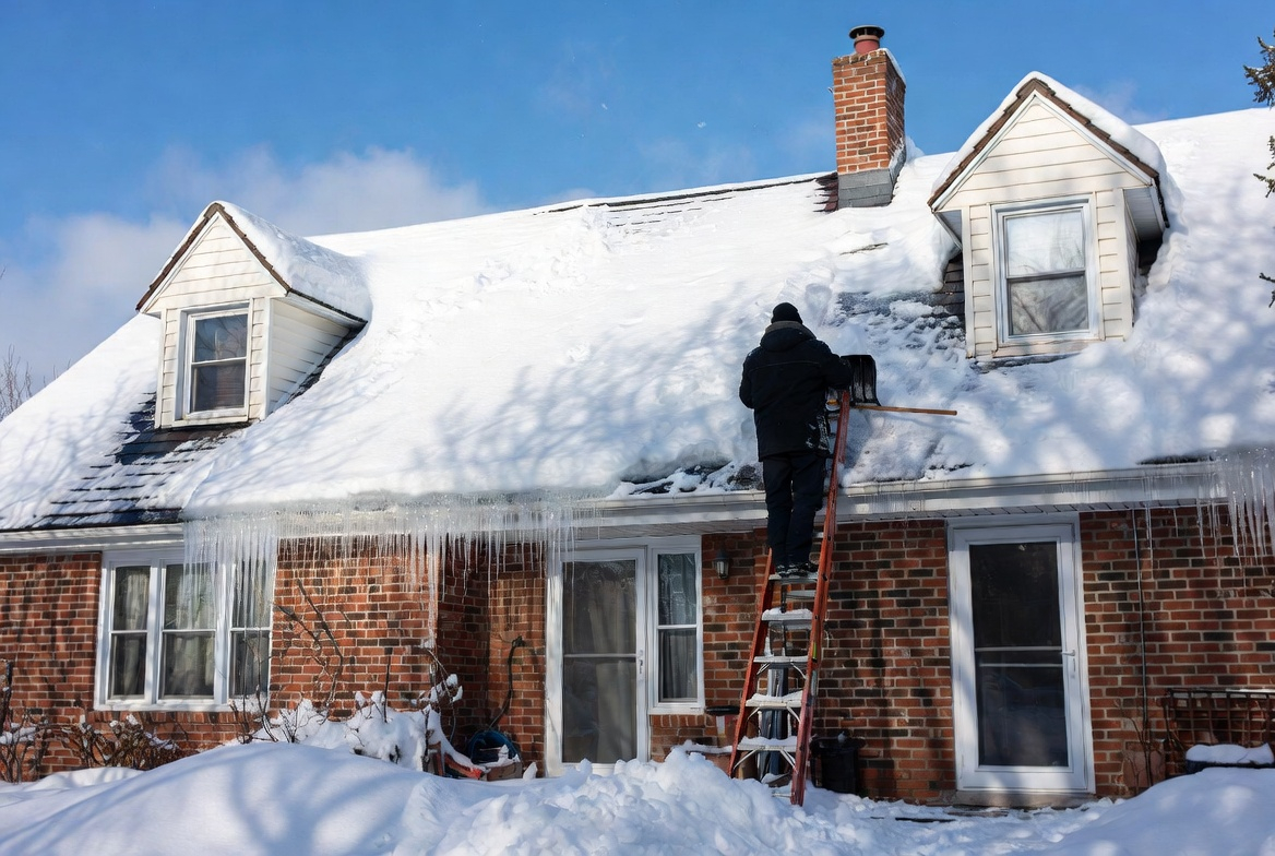Winter home maintenance UK 2026 — frozen pipes, boiler repair and snow-damaged roof